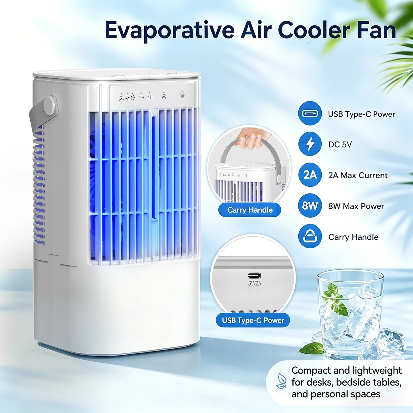 Climatiseur portable 7 couleurs